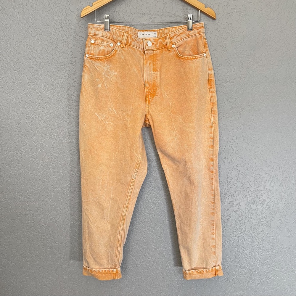 Topshop Orange Denim Pants